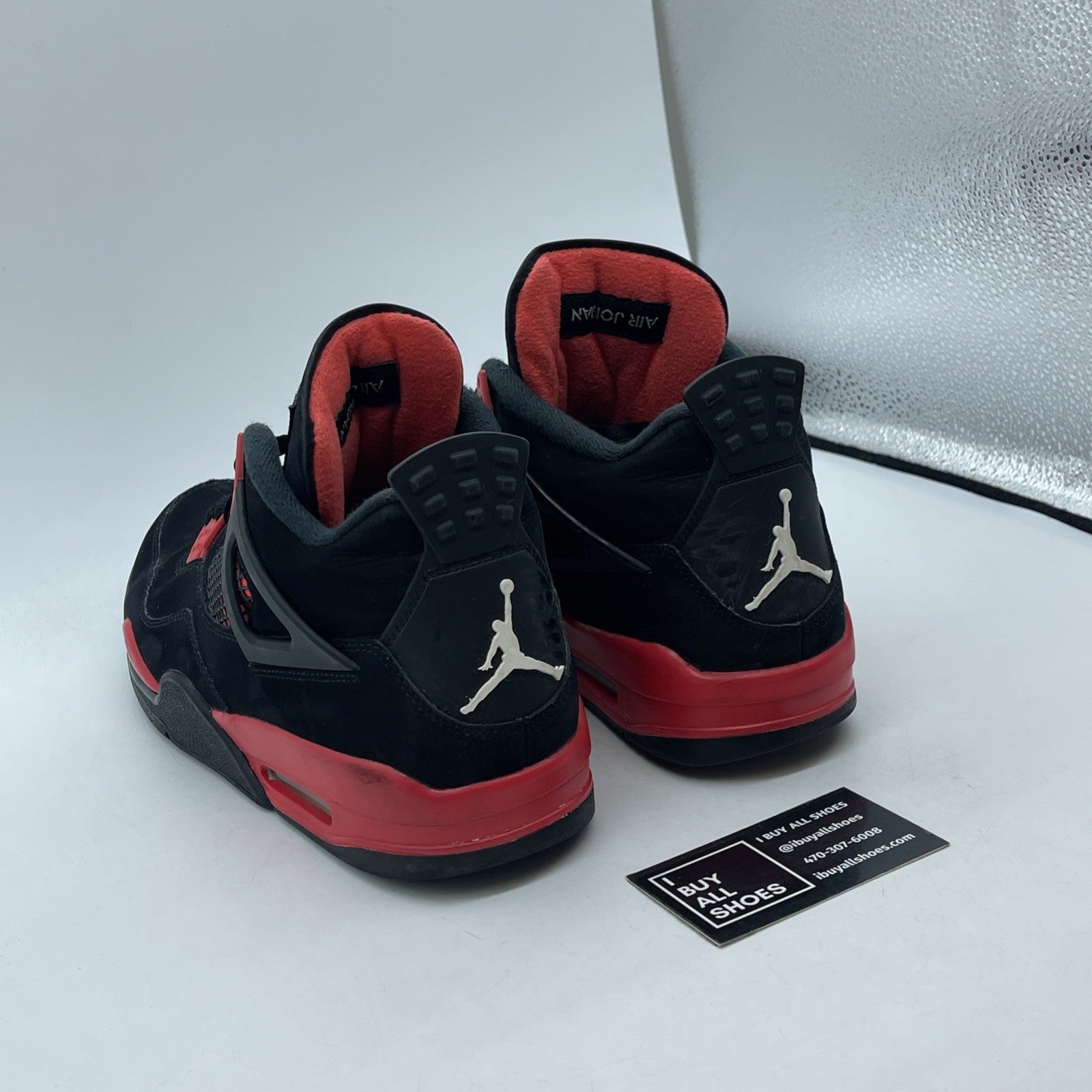 Size 10.5 - Jordan 4 Retro Mid Red Thunder Black Suede (CT8527-016)