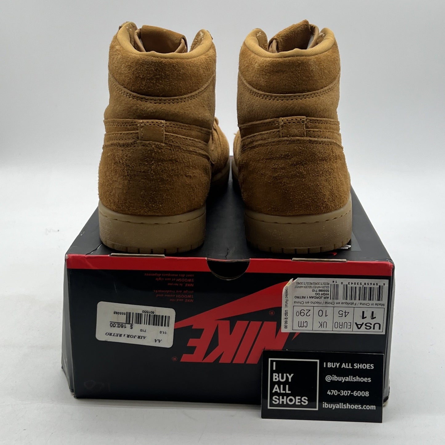 Size 11 - Air Jordan 1 Retro OG High Wheat (555088-710)