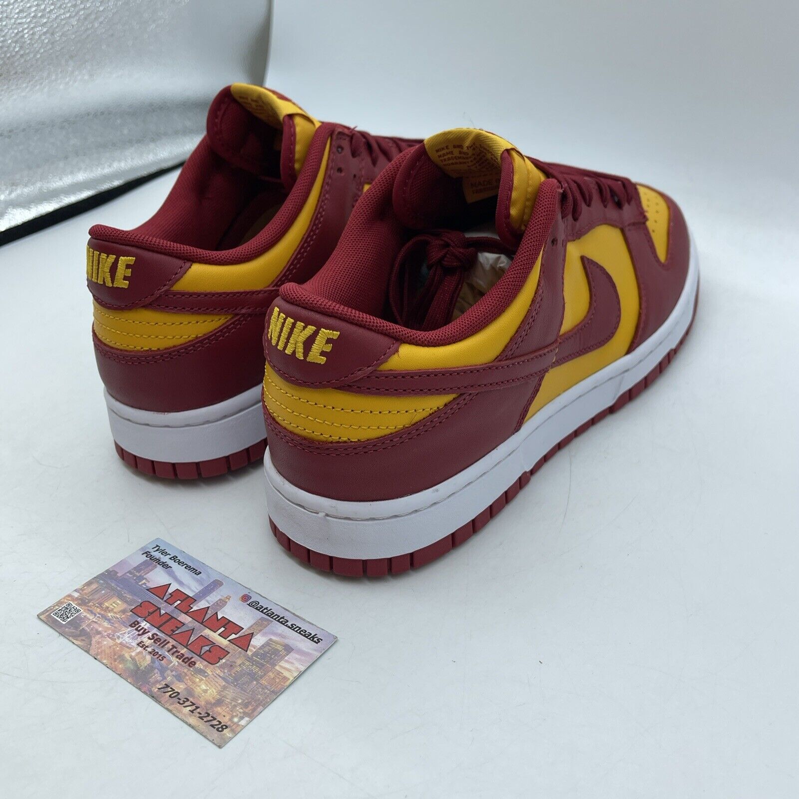 Size 9.5 - Nike Dunk Low USC - DD1391-701 Red Yellow White Leather (DD1391-701)