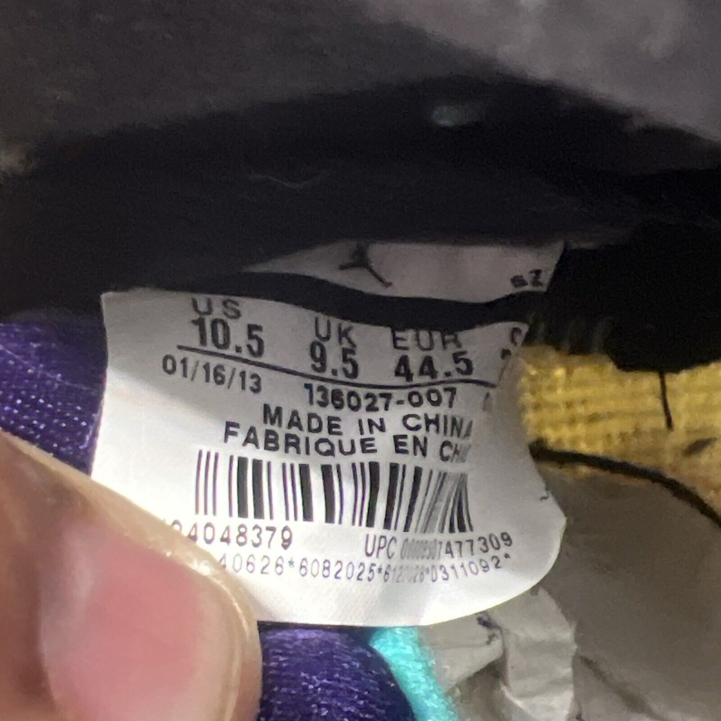 Size 10.5 - Air Jordan 5 Retro Black Grape Aqua Suede (136027-007)