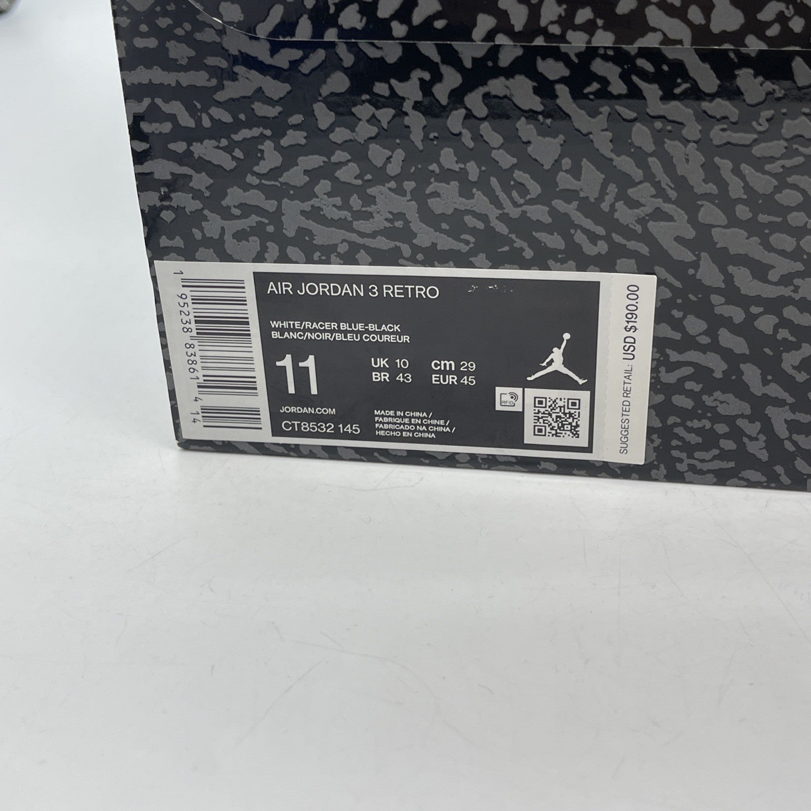 Size 11 - Air Jordan 3 Retro Mid Racer Blue Suede Leather (CT8532-145)