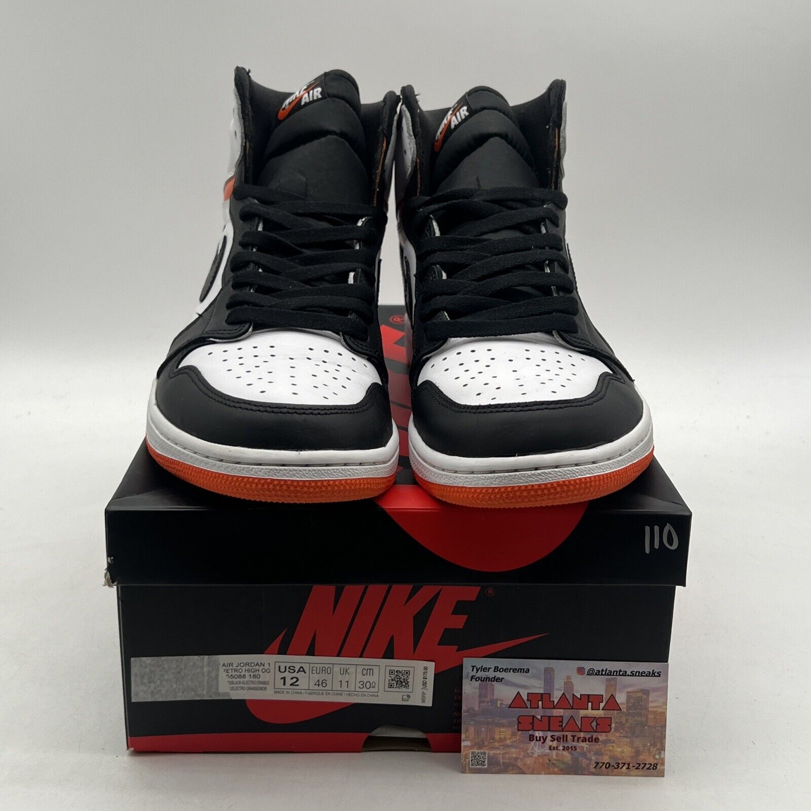 Size 12 - Jordan 1 Retro High Electro Orange (555088-180)