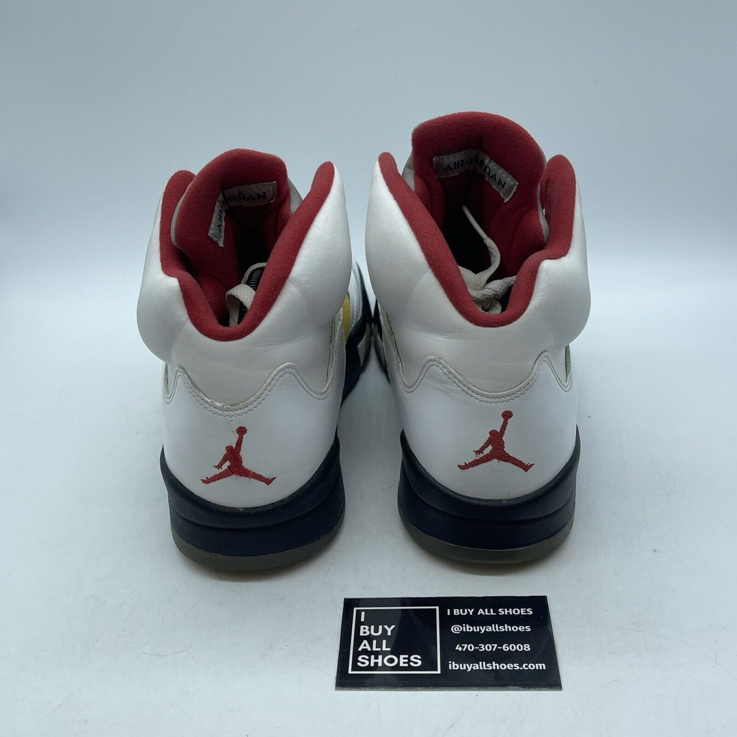 Size 10 - Air Jordan 5 Retro 2013 Fire Red Black White Leather (136027-100)