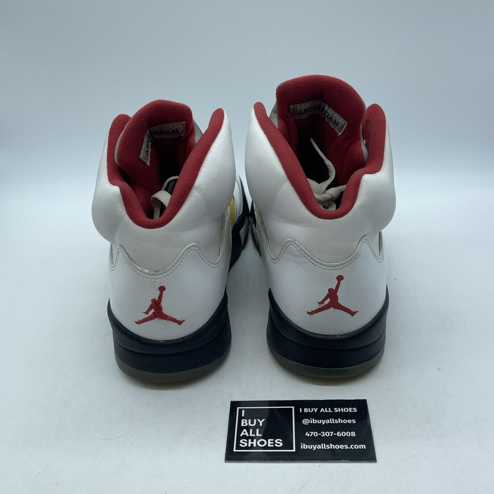 Size 10 - Air Jordan 5 Retro 2013 Fire Red Black White Leather (136027-100)