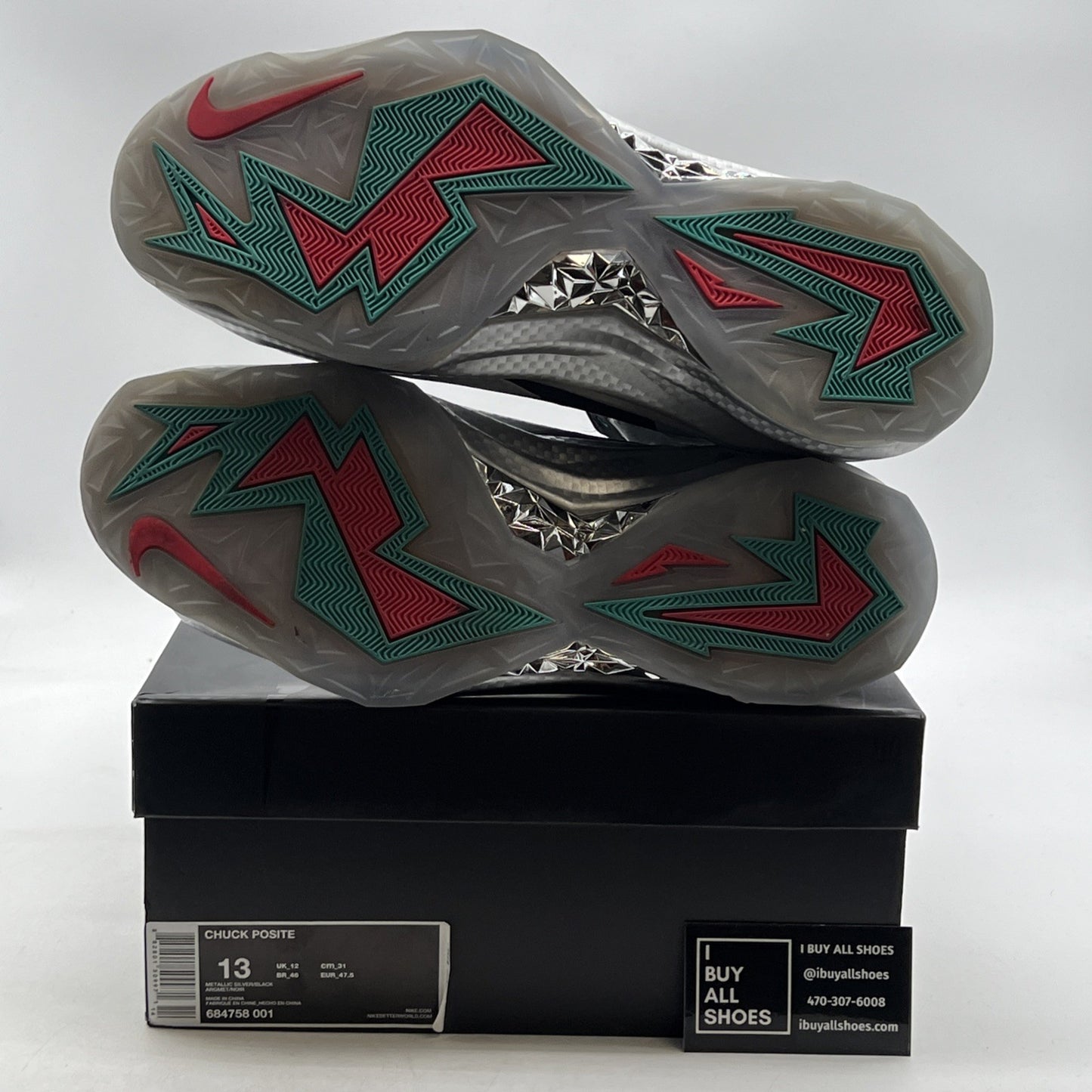 Size 13 - Nike Chuck Posite Metallic Silver (684758-001)