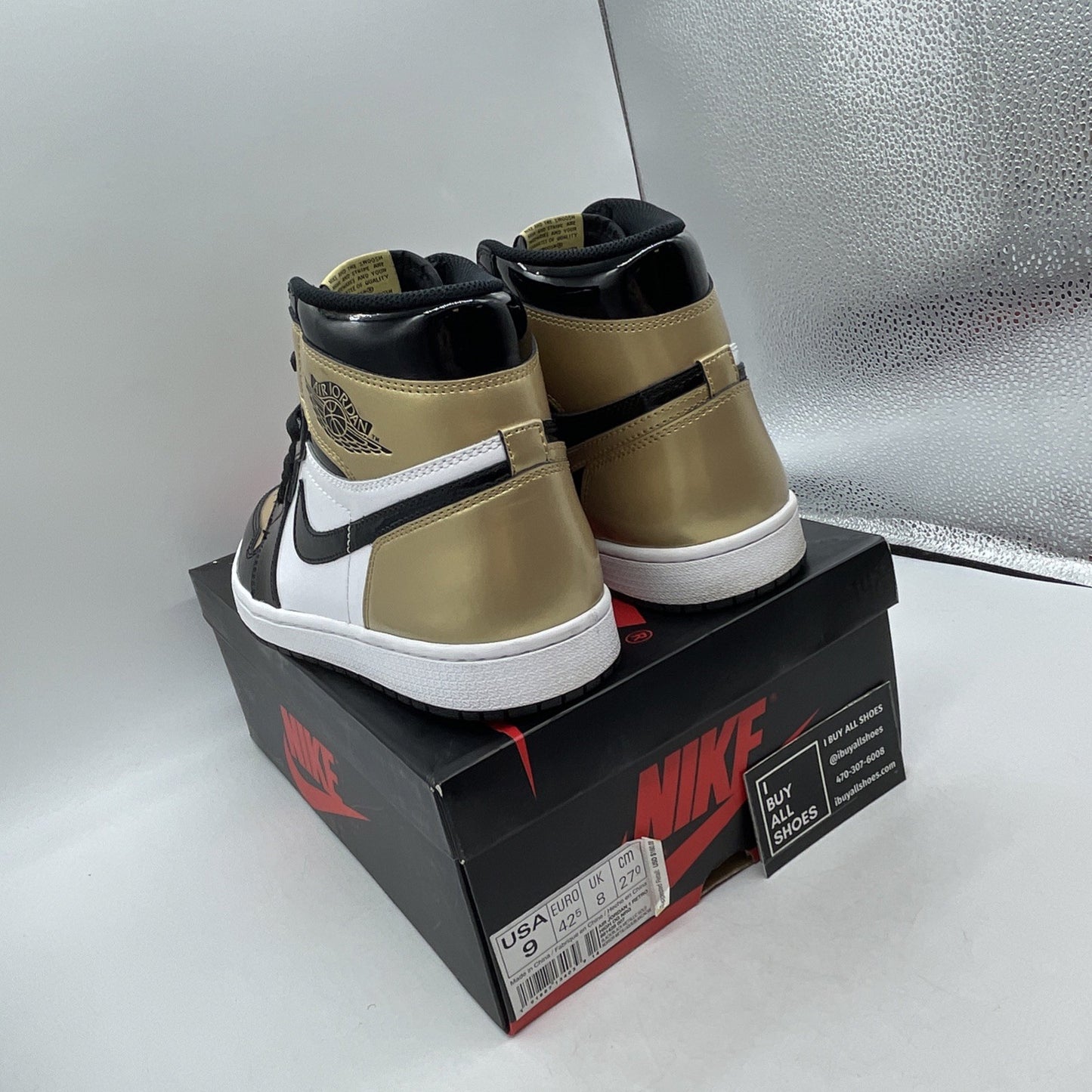 Size 9 - Air Jordan 1 Retro OG NRG High Gold Toe (861428-007)