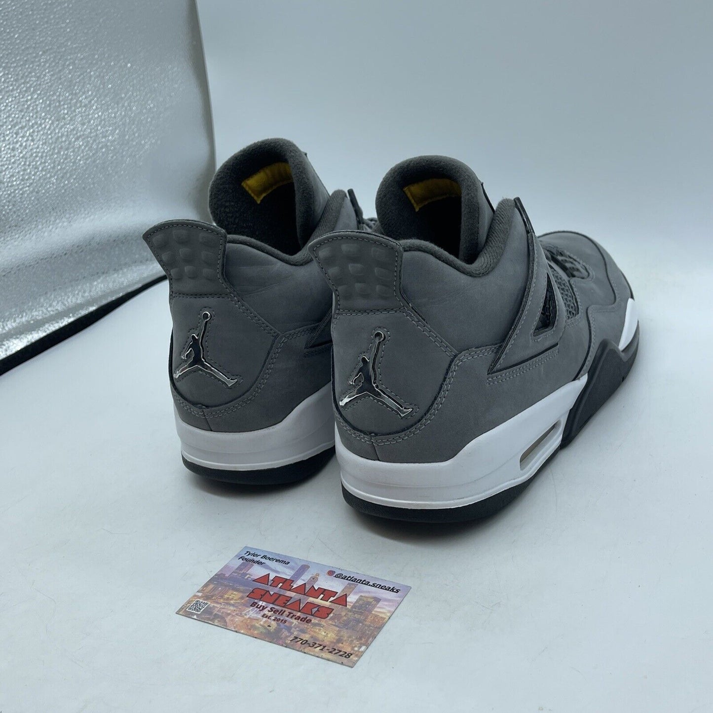 Size 10.5 - Jordan 4 Retro Low Cool Grey Black Silver White Suede (308497-007)