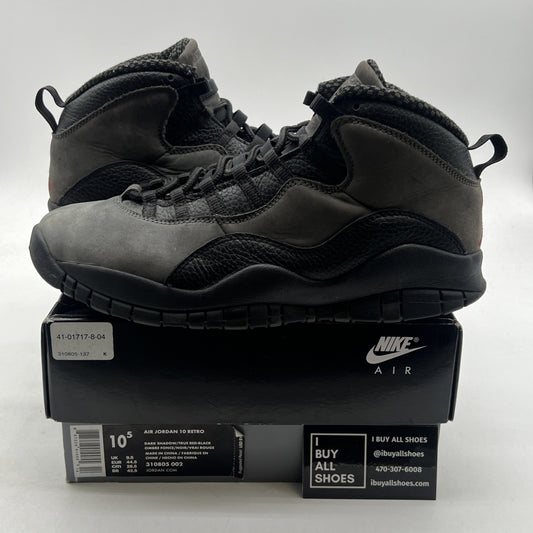 Size 10.5 - Air Jordan 10 Retro 2018 Shadow (310805-002)