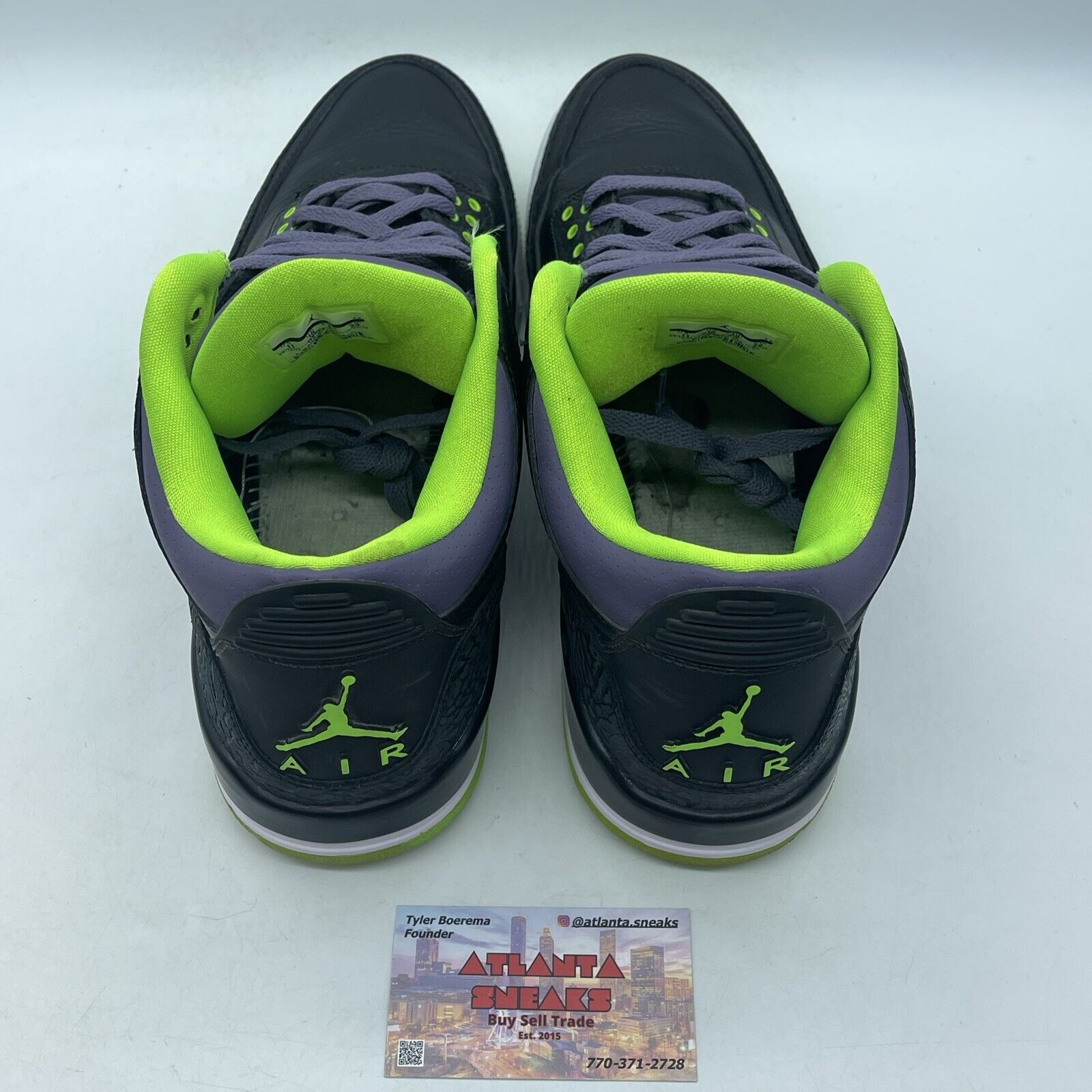 Size 11 - Air Jordan 3 Retro Joker Green Black White Leather (136064-018)