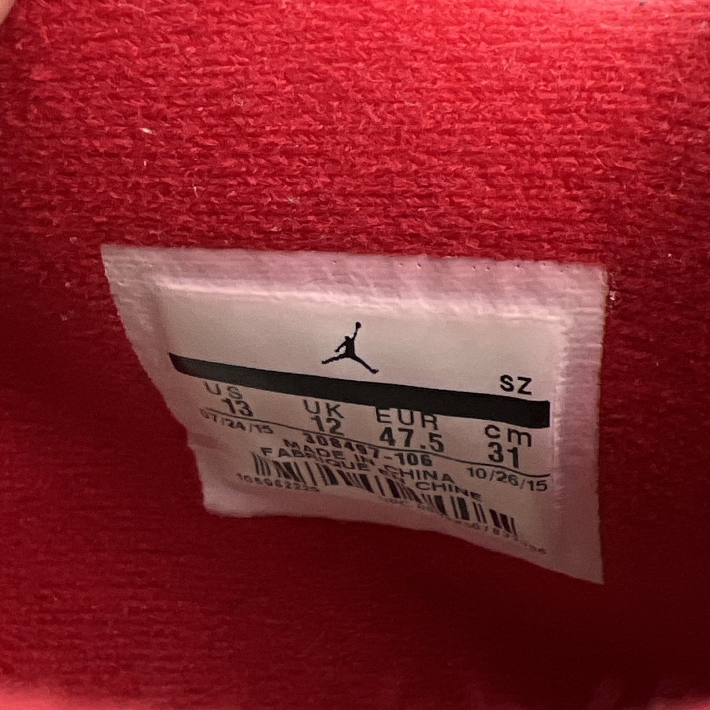 Size 13 - Air Jordan 4 Retro alternate 89 2016 (308497-106)