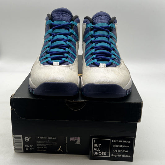 Size 9.5 - Air Jordan 10 Retro Charlotte Hornets (310805-107)