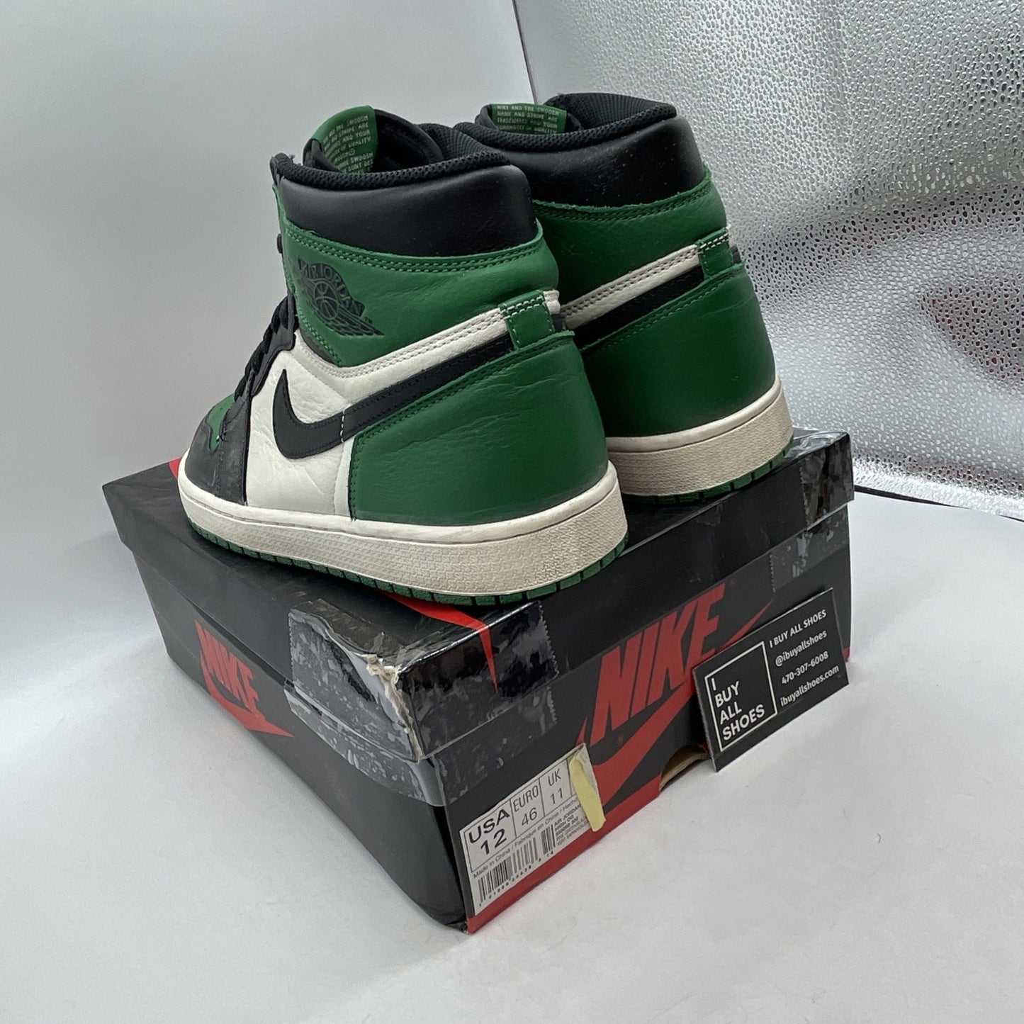 Size 12 - Air Jordan 1 Mid Pine Green (555088-302)