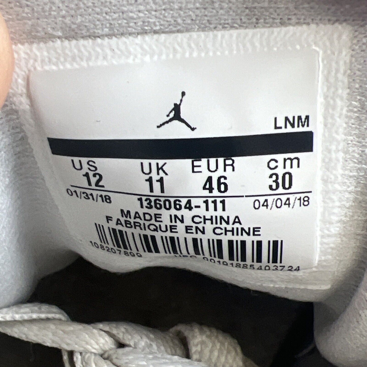 Size 12 - Air Jordan 3 Retro Triple White (136064-111)