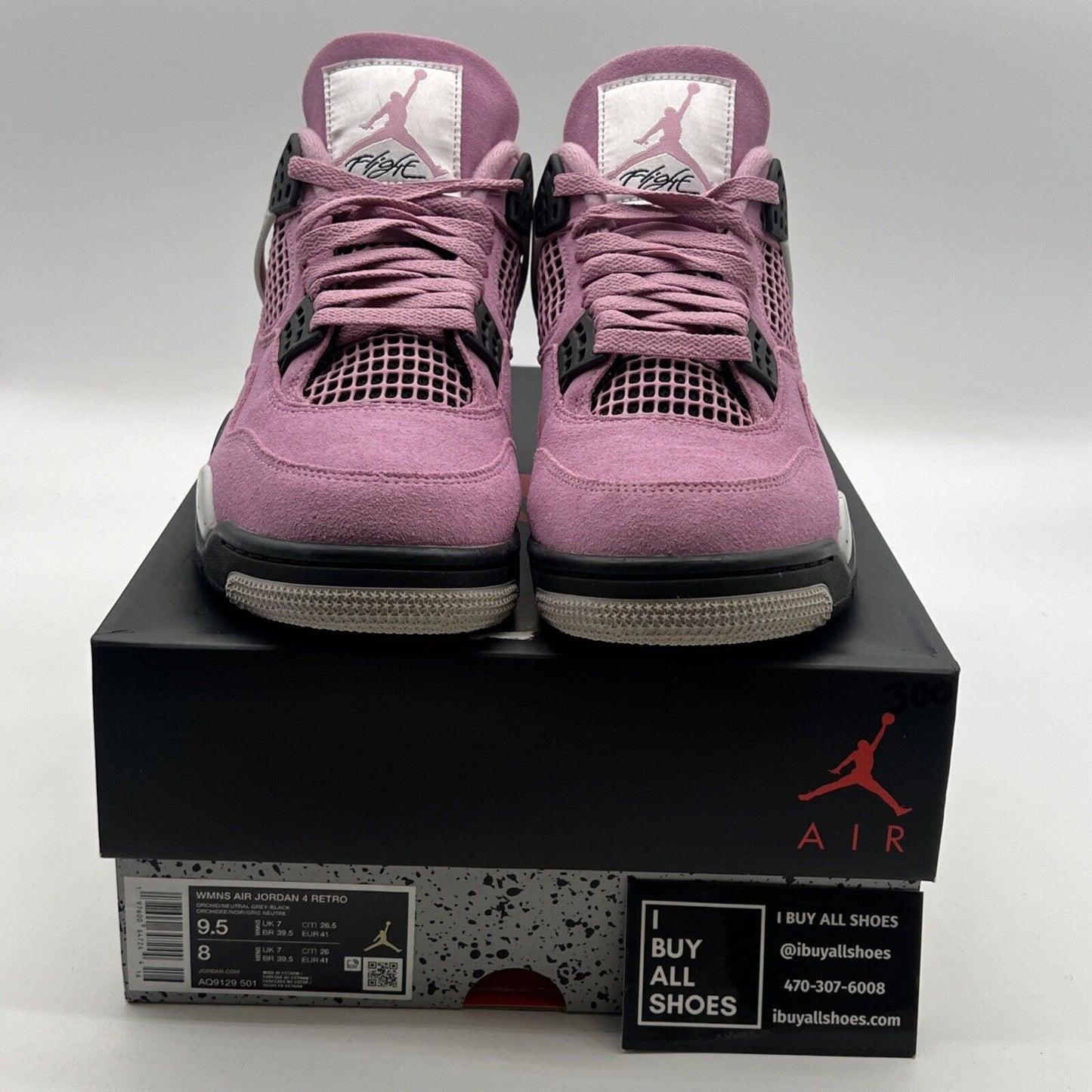 Size 9.5 - Air Jordan 4 Retro Orchid W (AQ9129-501)