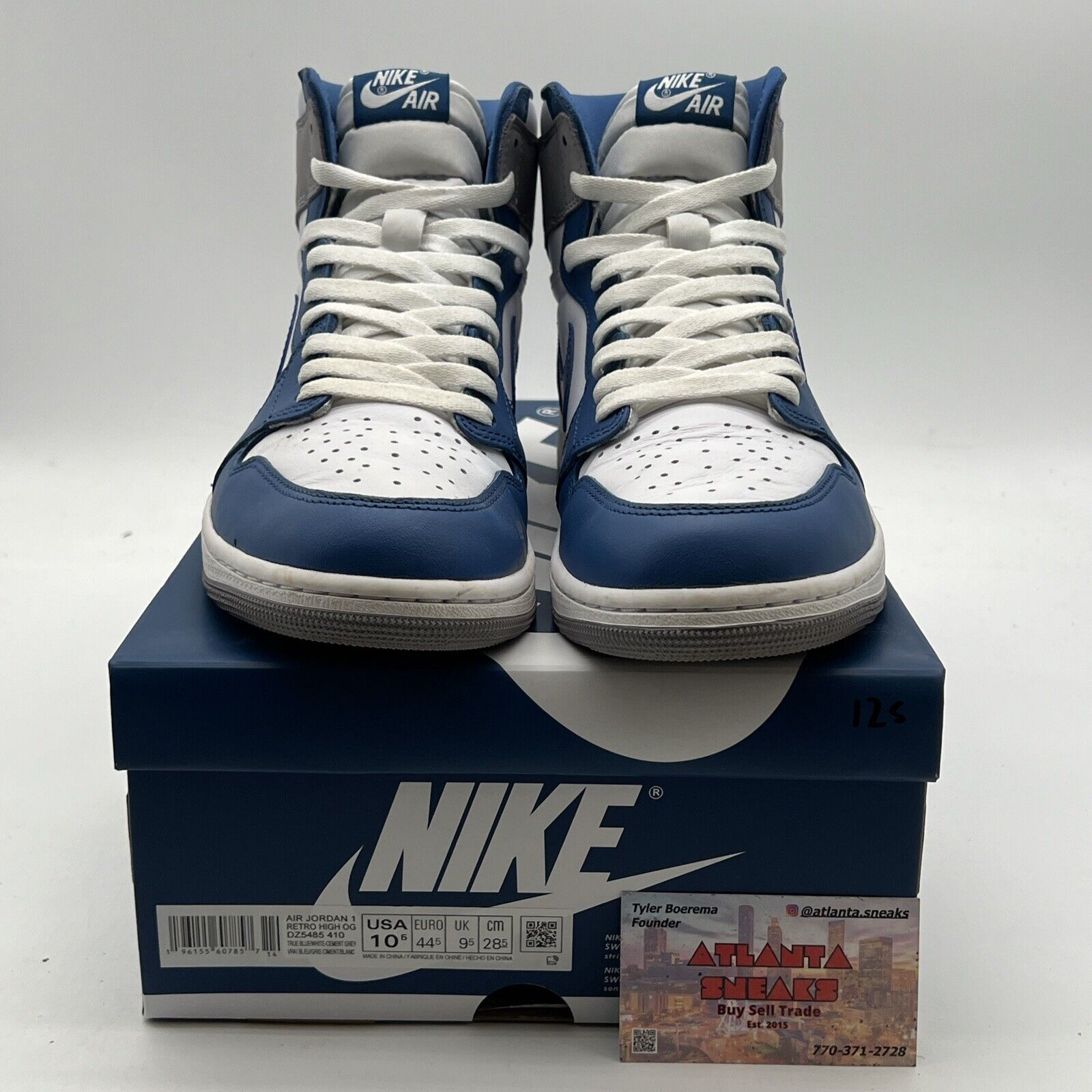 Size 10.5 - Air Jordan 1 Retro OG High True Blue (DZ5485-410)