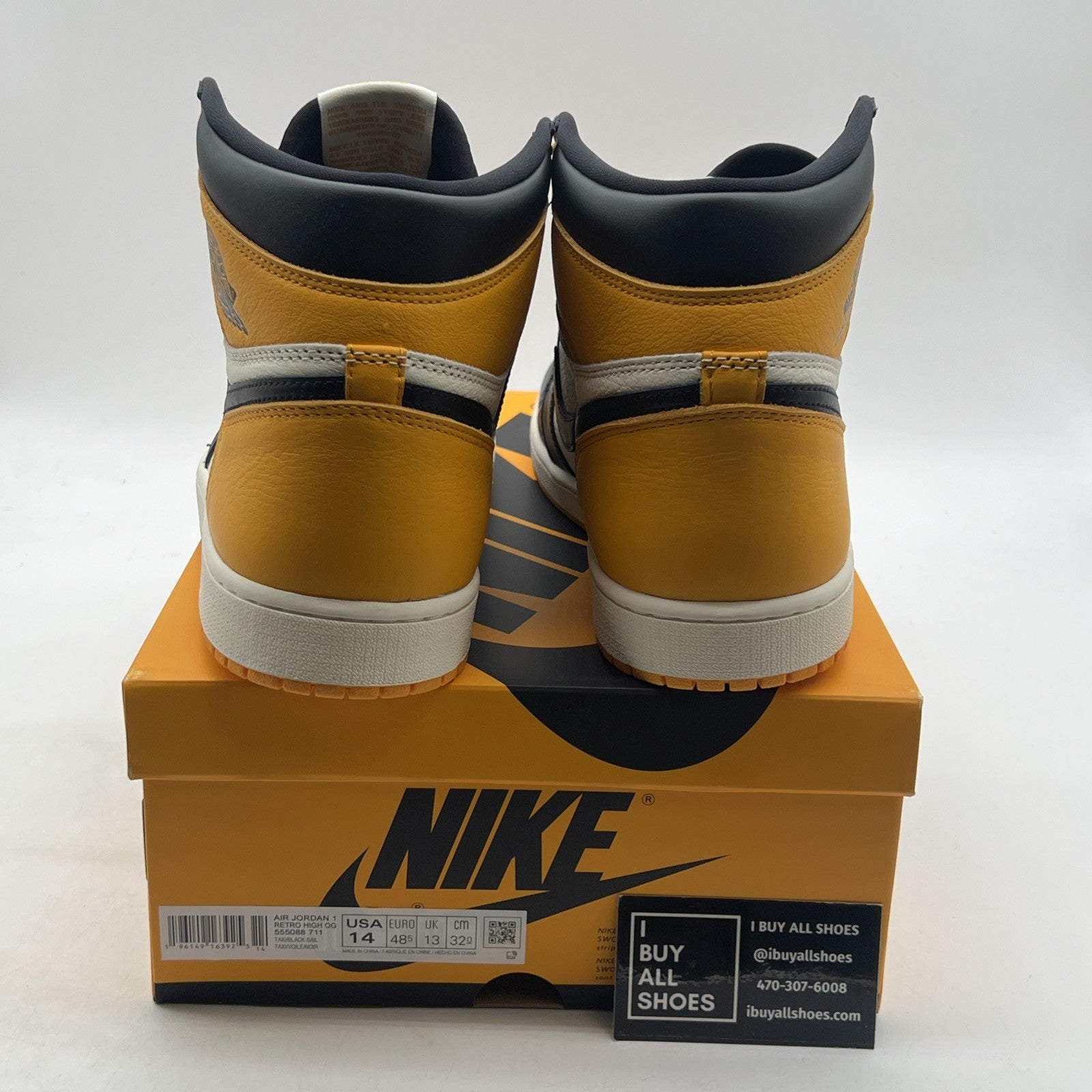 Size 14 - Air Jordan 1 Retro OG High Yellow Toe (555088-711)