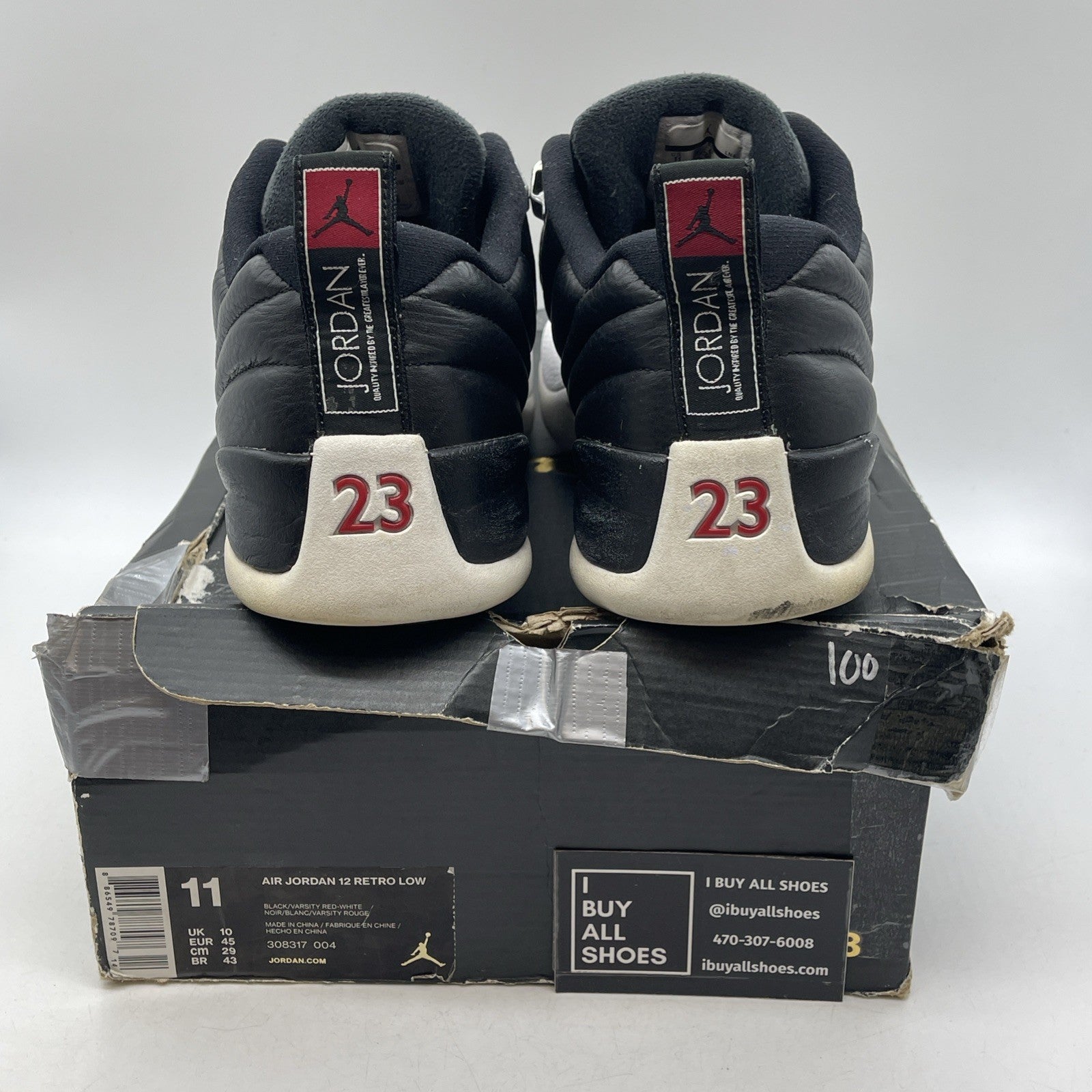 Size 11 - Air Jordan 12 Retro Low Playoffs (308317-004)