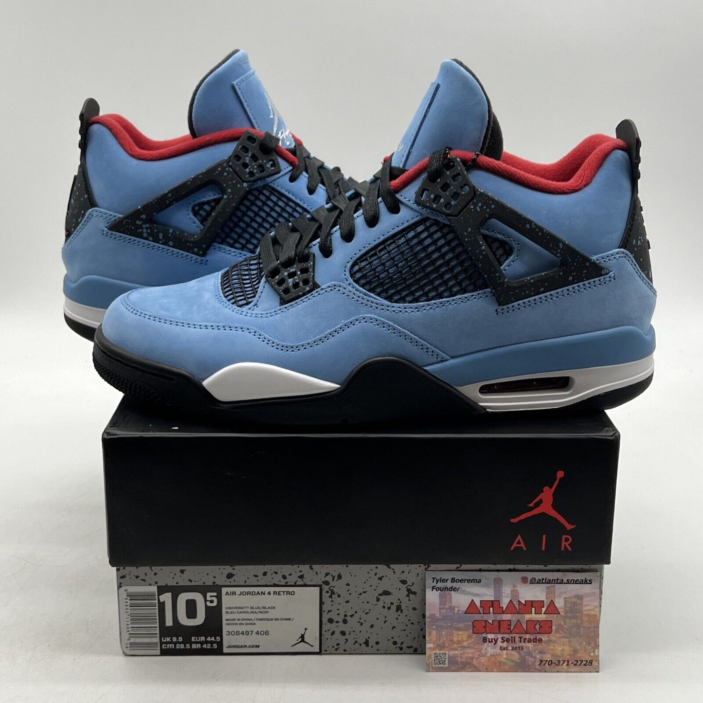 Size 10.5 - Jordan 4 Retro x Travis Scott Mid Cactus Jack Suede  (308497-406)