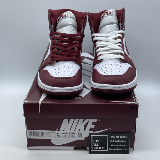 Size 10 - Air Jordan 1 Retro OG High Artisanal Red Burgundy White (DZ5485-180)