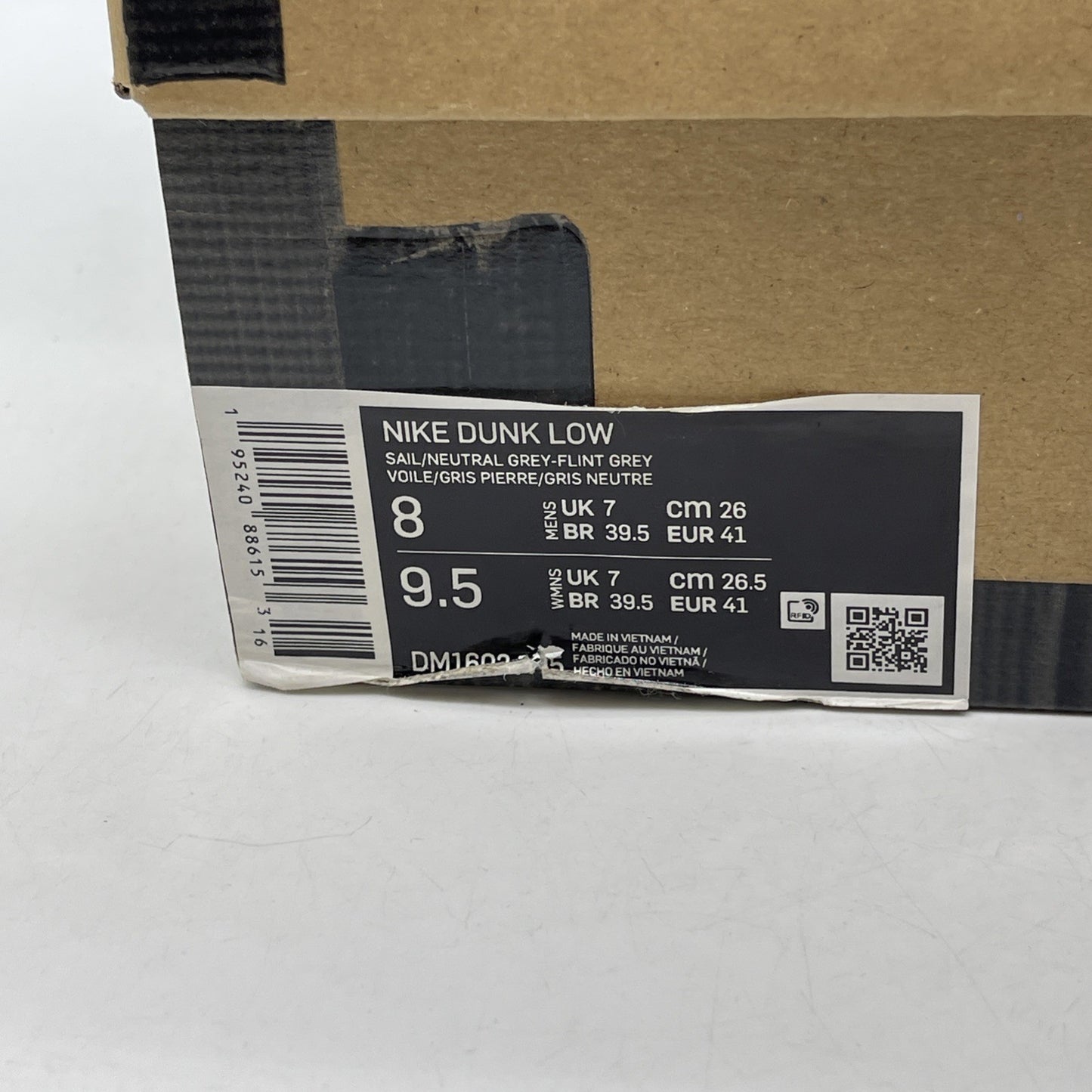 Size 8 - Nike Off-White x Dunk Low Lot 41 of 50 Grey Leather (DM1602-105)