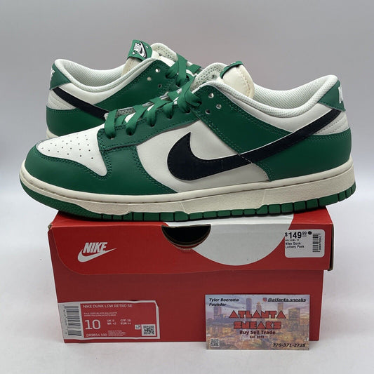 Size 10 - Nike Dunk Low SE Lottery Pack Malachite White Leather  (DR9654-100)