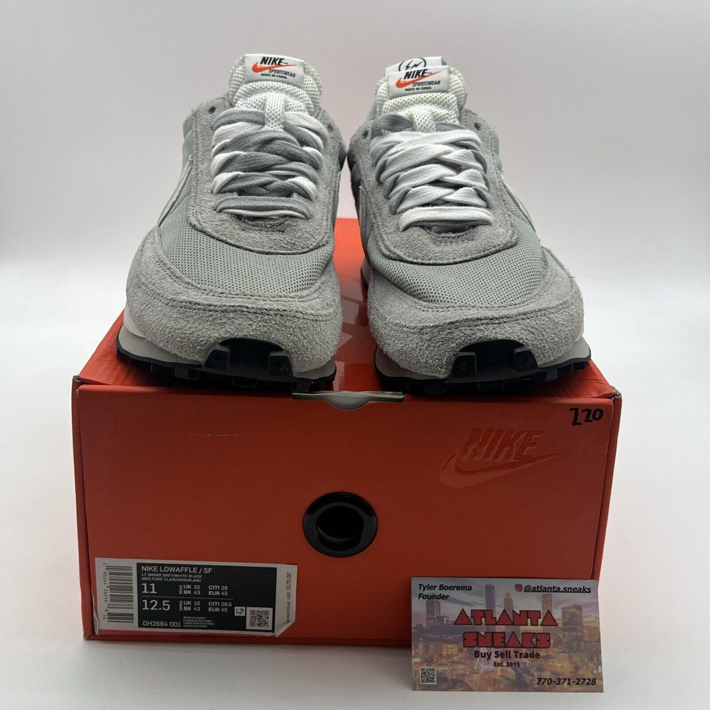 Size 11 - Nike LDV Waffle x Fragment Design x Sacai Gray (DH2684-001)