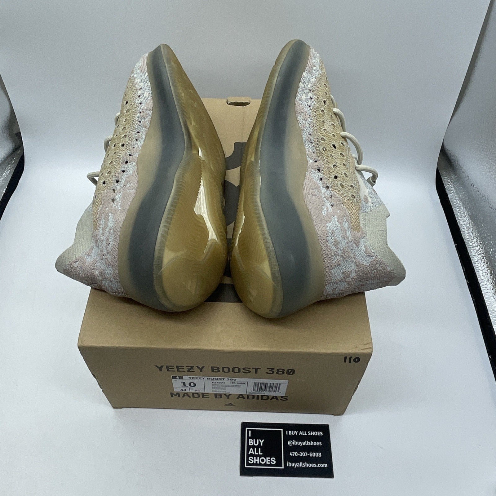 Size 10 - adidas Yeezy Boost 380 Pepper Reflective Grey (FZ4977)