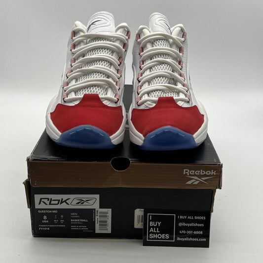 Size 8 - Reebok Question OG 2020 Mid Red Toe (FY1018)