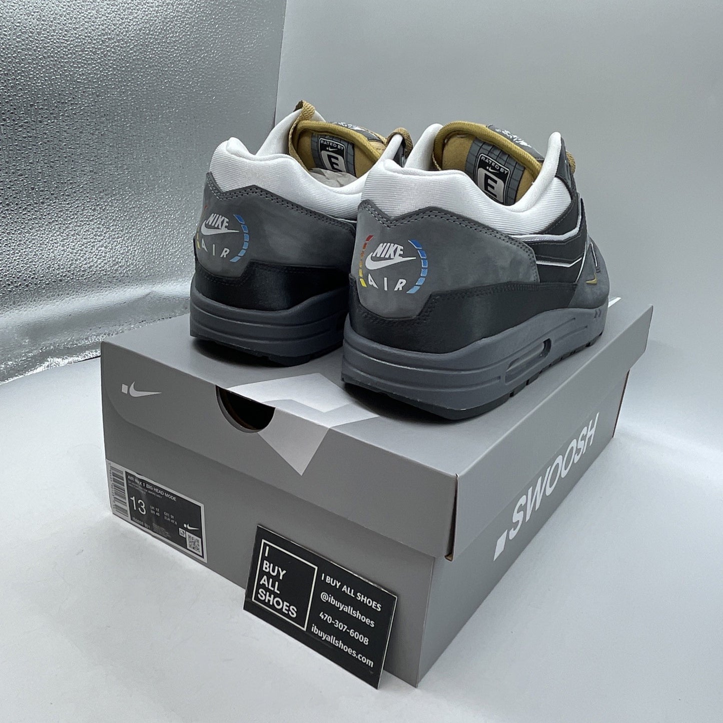 Size 13 - Nike Air Max 1 Low Poly - Big Head Mode (IB9898-001)