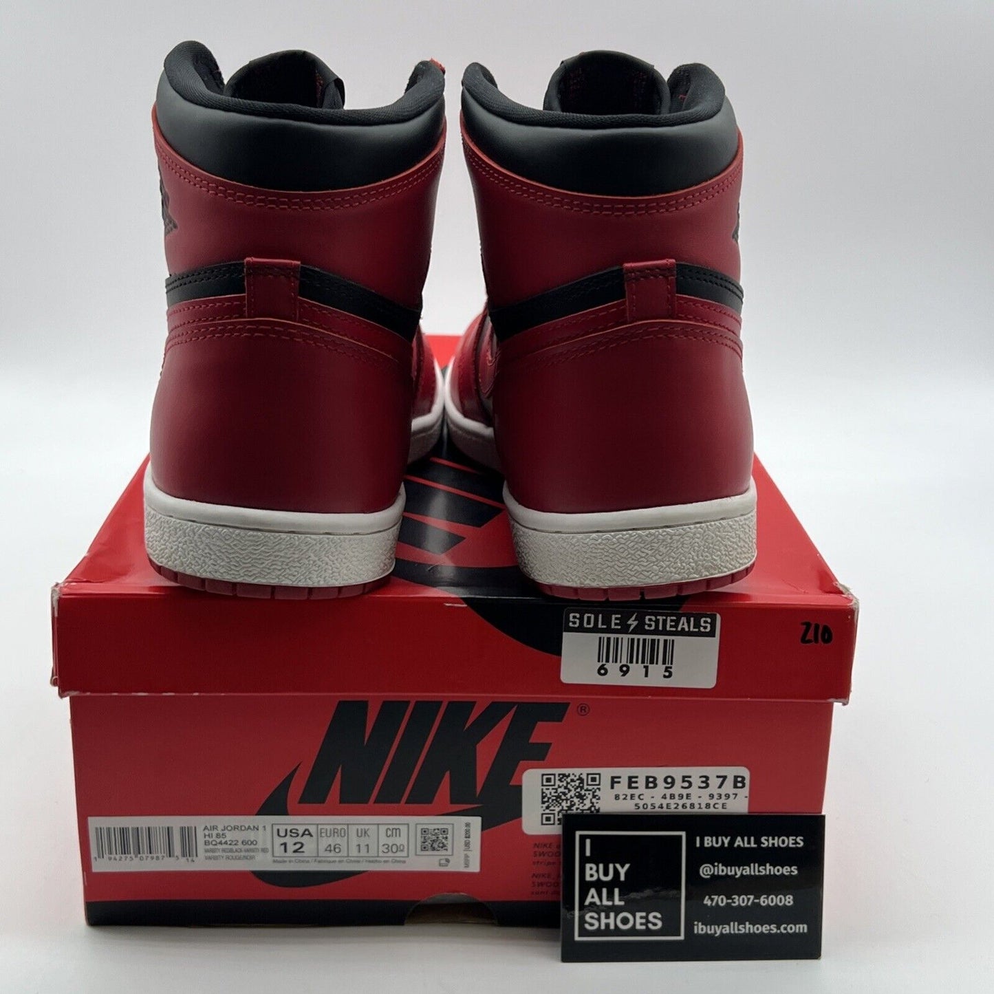 Size 12 - Jordan 1 Retro High 85 Varsity Red 2020 (BQ4422-600)