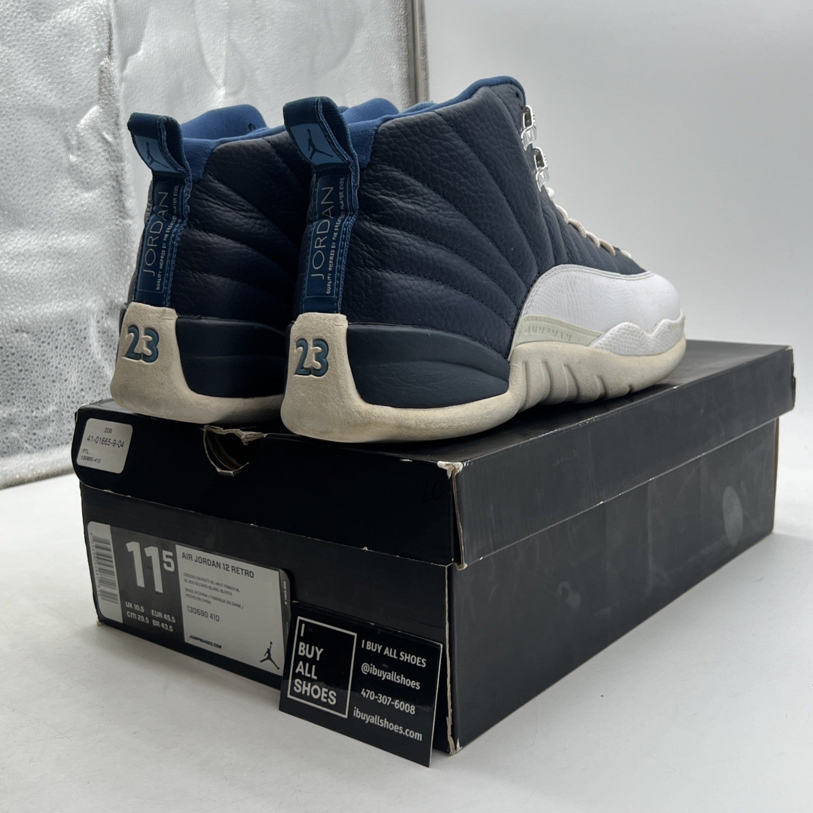 Size 11.5 - Air Jordan 12 Retro 2012 Obsidian (130690-410)