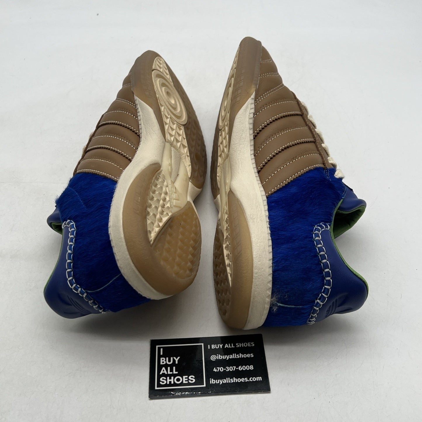 Size 12 - adidas Wales Bonner x Samba Millennium Nappa Pack - Brown Royal Blue