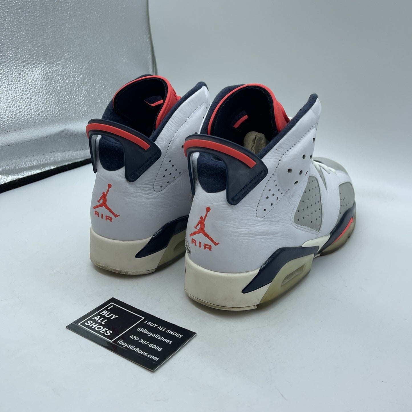 Size 10.5 - Air Jordan 6 Retro Tinker White Blue Grey Leather (384664-104)