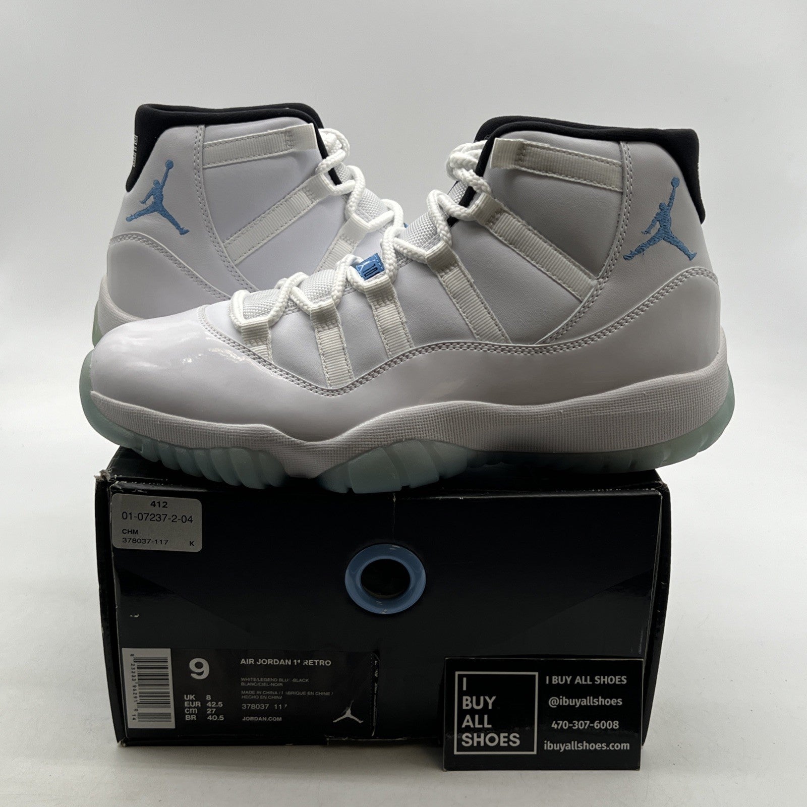 Size 9 - Air Jordan 11 Retro High Legend Blue (378037-117)