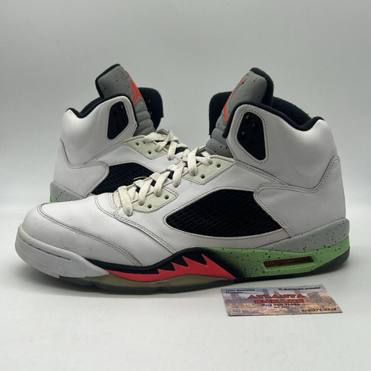 Nike Air Jordan 5 V Retro Pro Stars Poison Green White Size 12.5 Box 136027 115