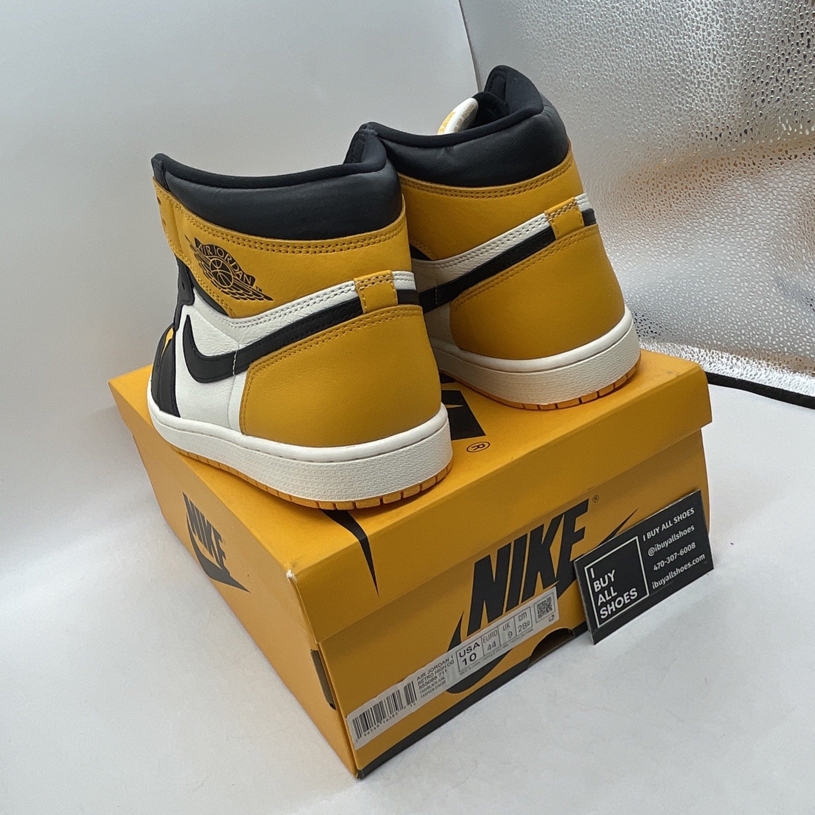 Size 10 - Air Jordan 1 Retro OG High Yellow Toe (555088-711)