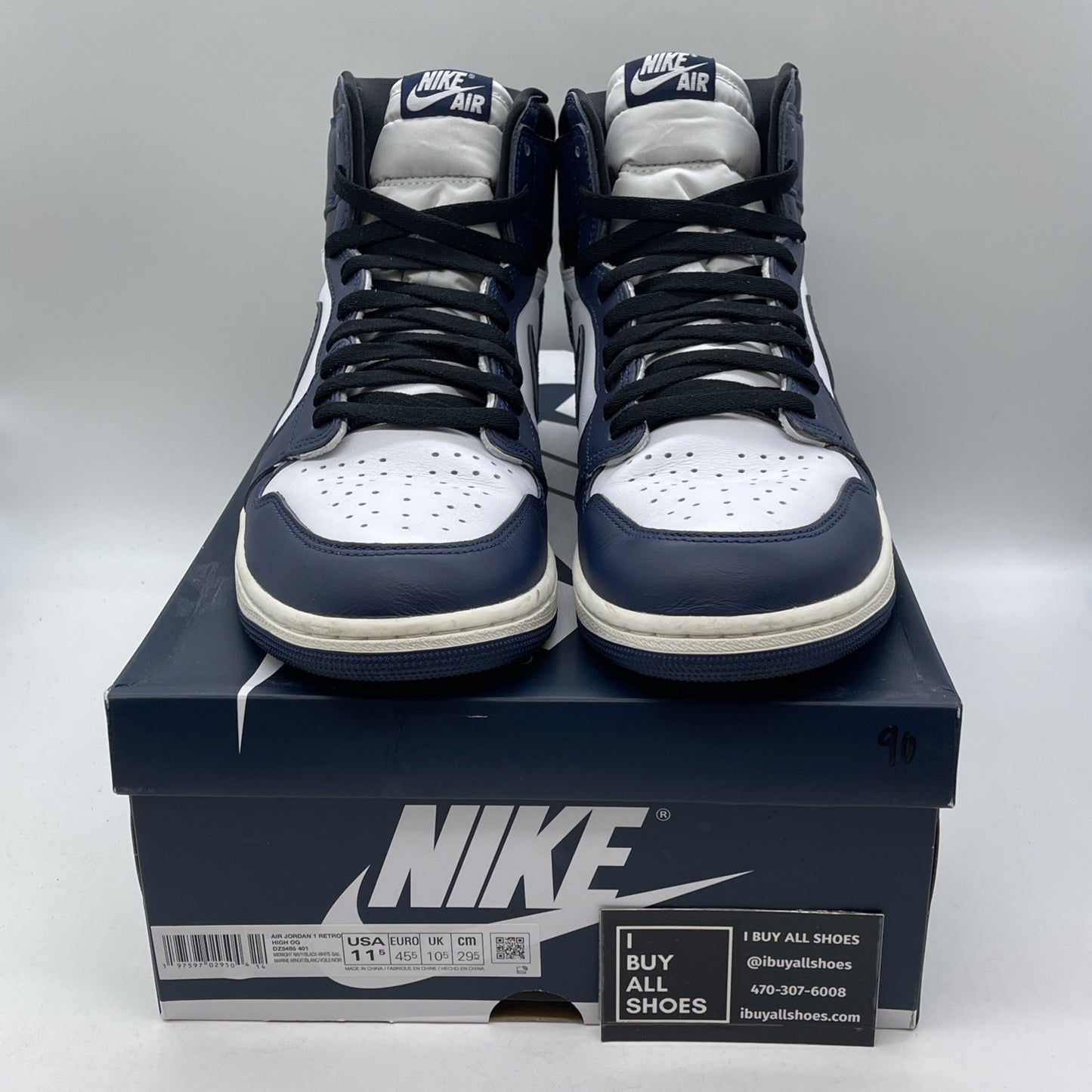 Size 11.5 - Air Jordan 1 Retro OG High Midnight Navy (DZ5485-401)