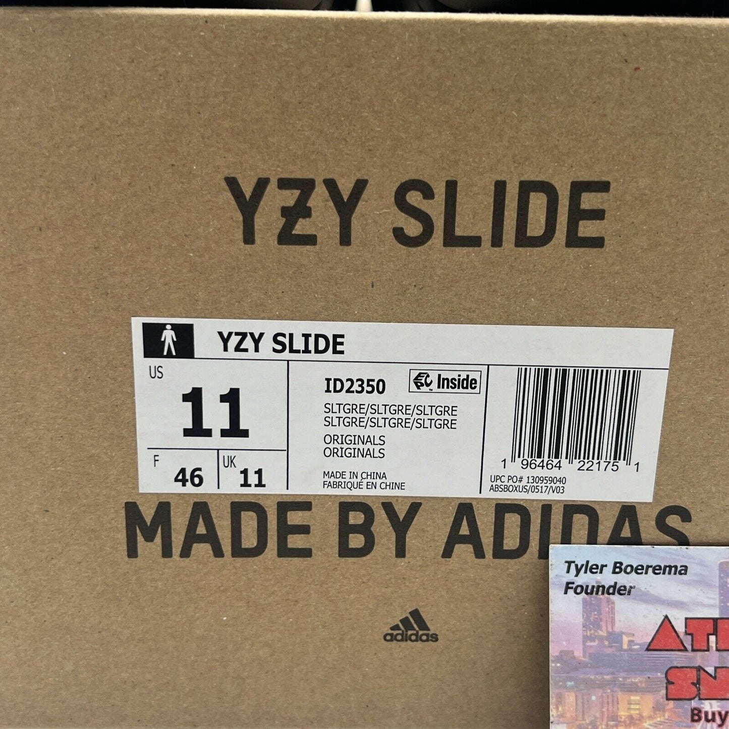 Size 11 - Adidas YZY SLIDE Slate Grey Men’s (ID2350)