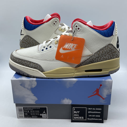 Size 11.5 - Air Jordan 3 Retro Seoul 2.0 Grey Brown Suede Leather (IB1482-100)