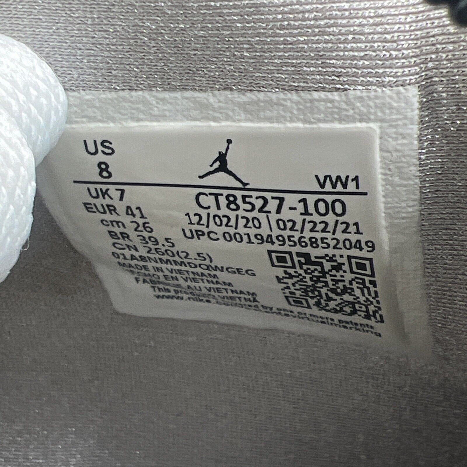 Size 8 - Air Jordan 4 Retro Mid White Oreo (CT8527-100)