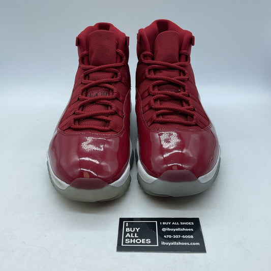 Size 12 - Jordan 11 Retro High Win Like '96 Red Black Suede Leather (378037-623)