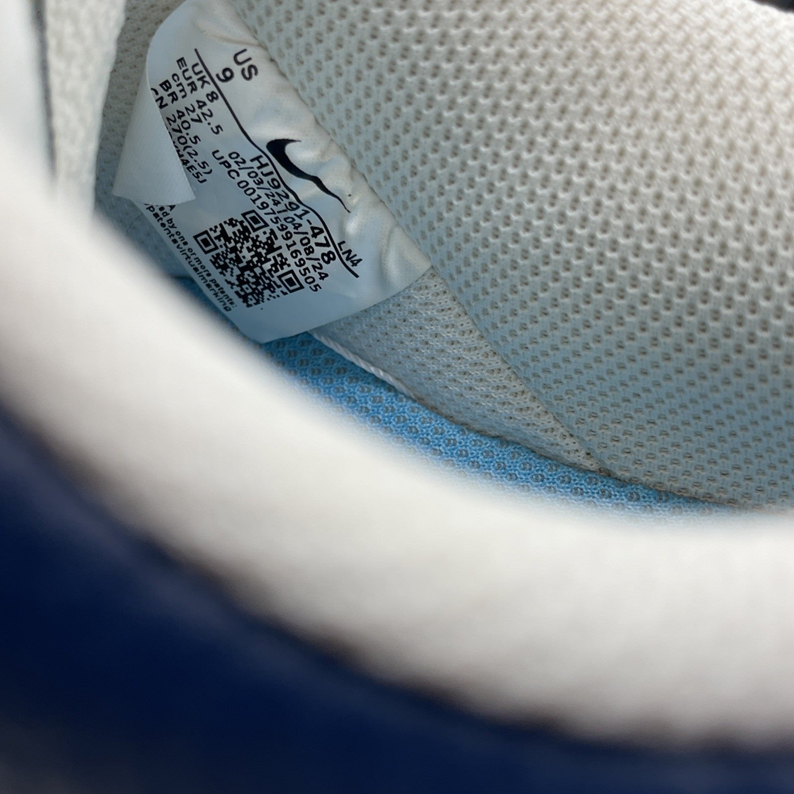 Size 9 - Nike Air Force 1 Low Armory Navy Baltic Blue White Leather (HJ9291-478)