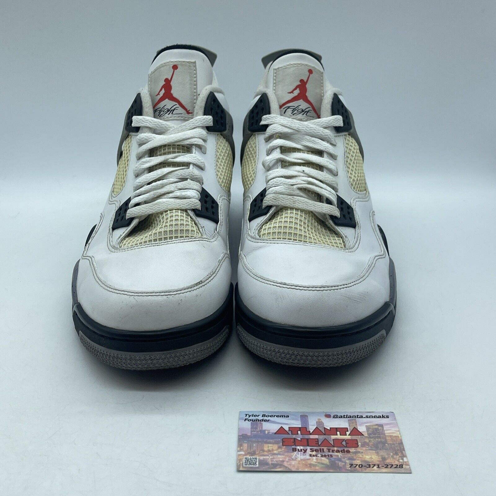 Size 14 - Jordan 4 Retro Cement 2012 Red White Gray Black (308497-103)