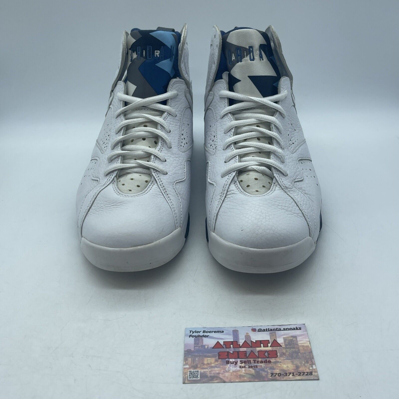 Size 10.5 - Air Jordan 7 Retro 2015 French Blue White Leather (304775-107)