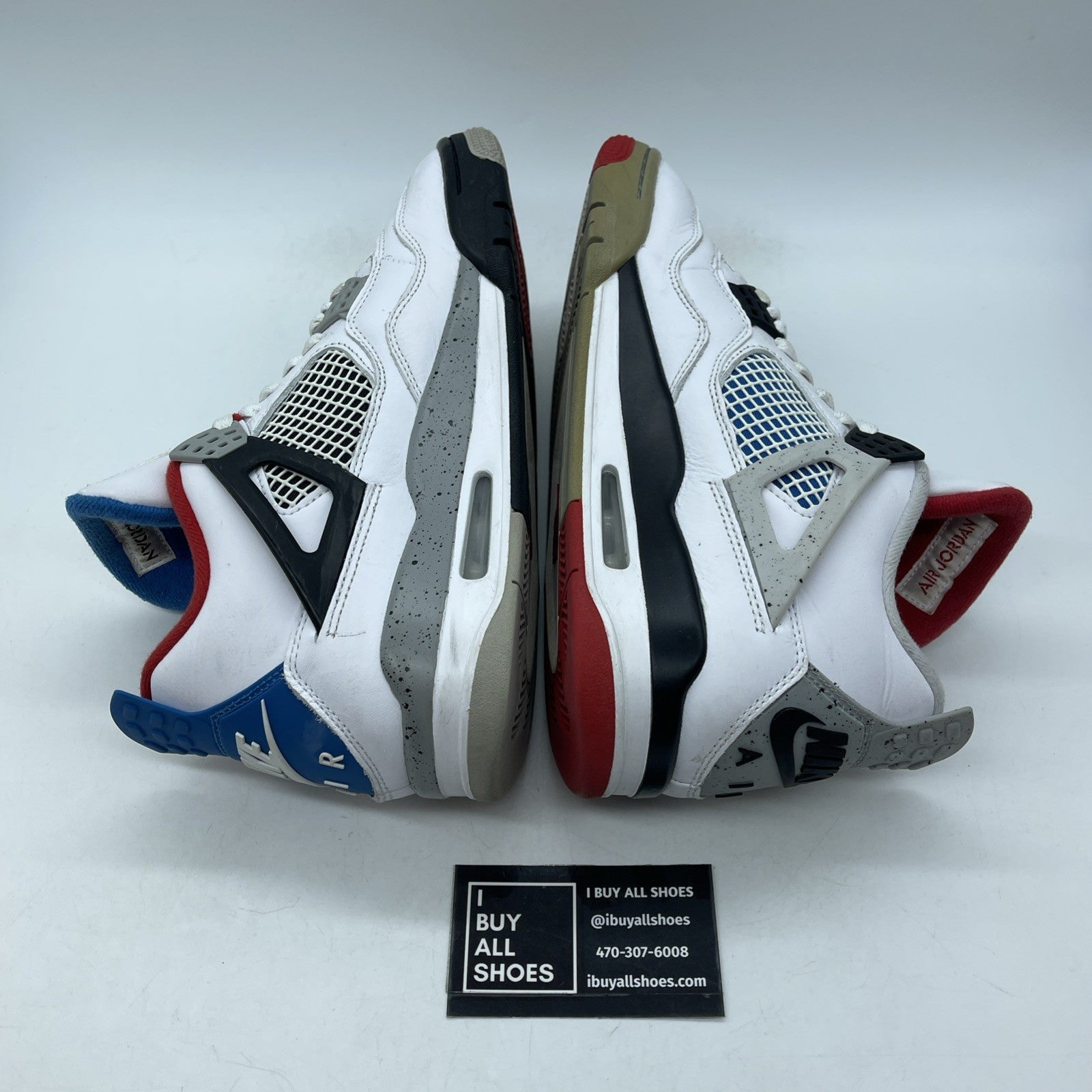 Size 9 - Jordan 4 Retro SE Mid What The 4 White Blue Black Leather (CI1184-146)