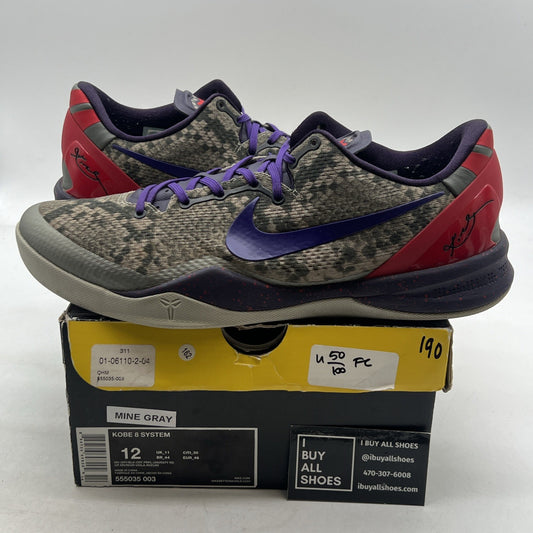 Size 12 - Nike Kobe 8 Mine Grey (555035-003)