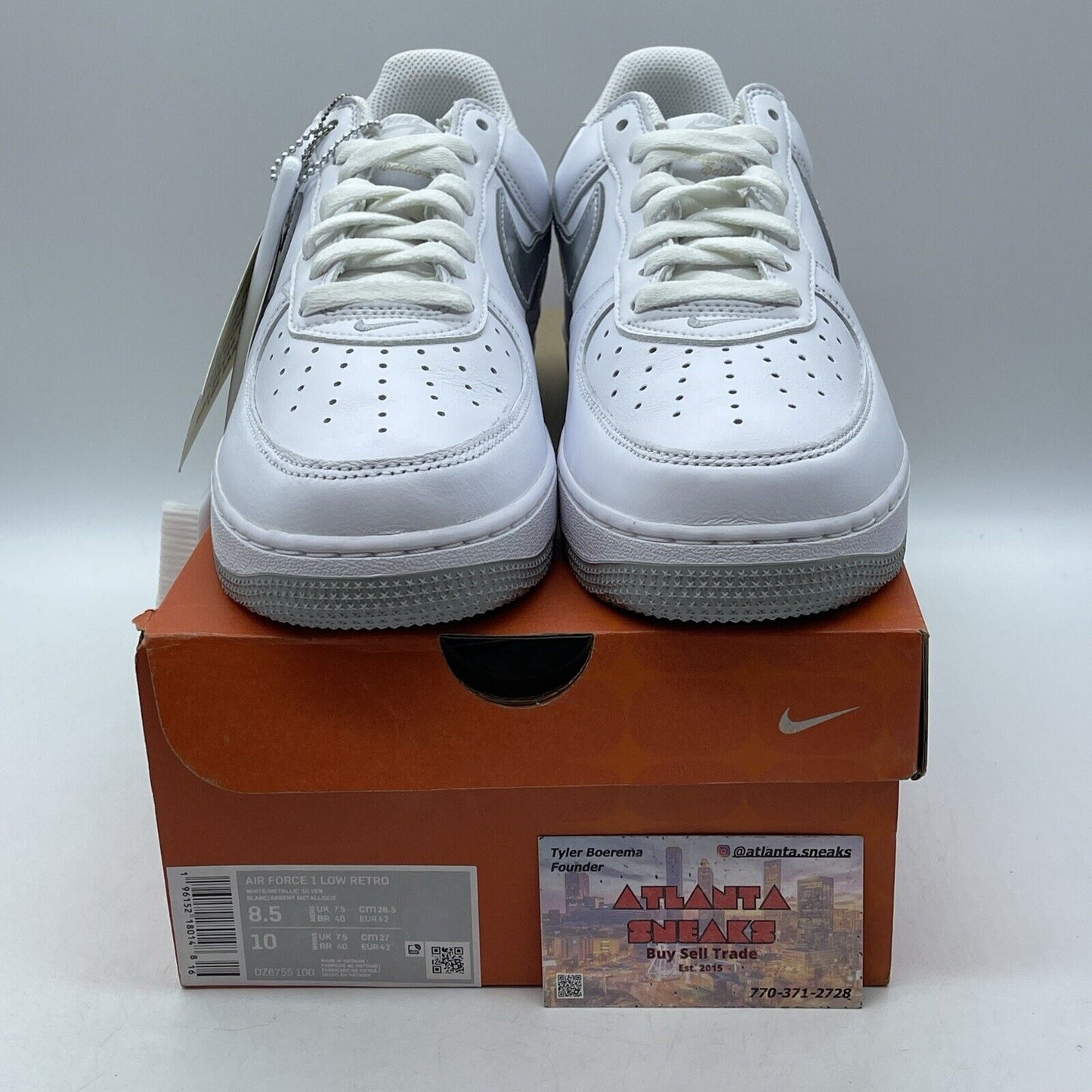 Size 8.5 - Nike Air Force 1 Low Color of the Month - White Silver (DZ6755-100)