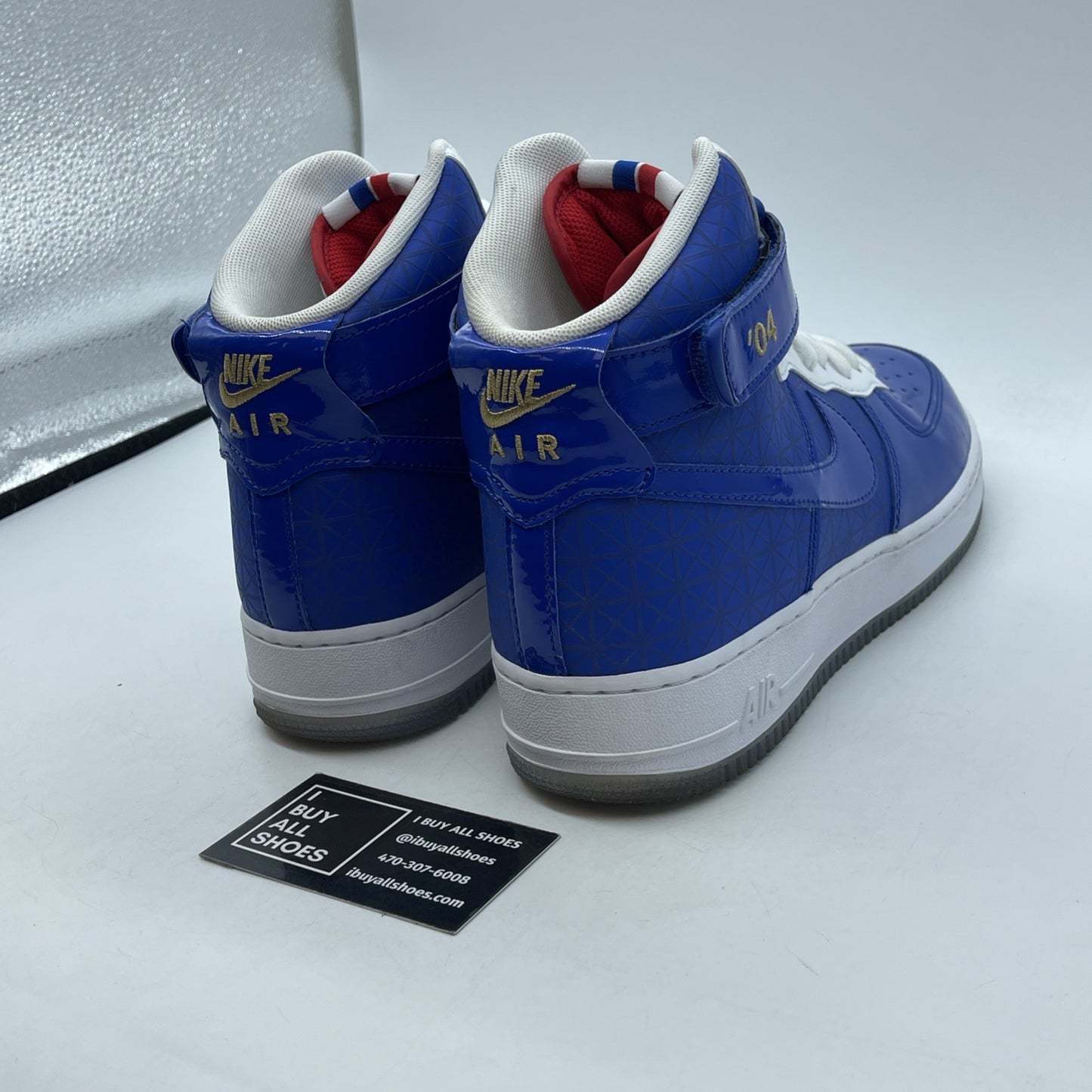 Size 9.5 - Nike Air Force 1 High 2004 NBA Finals Blue Leather (CI9880-400)