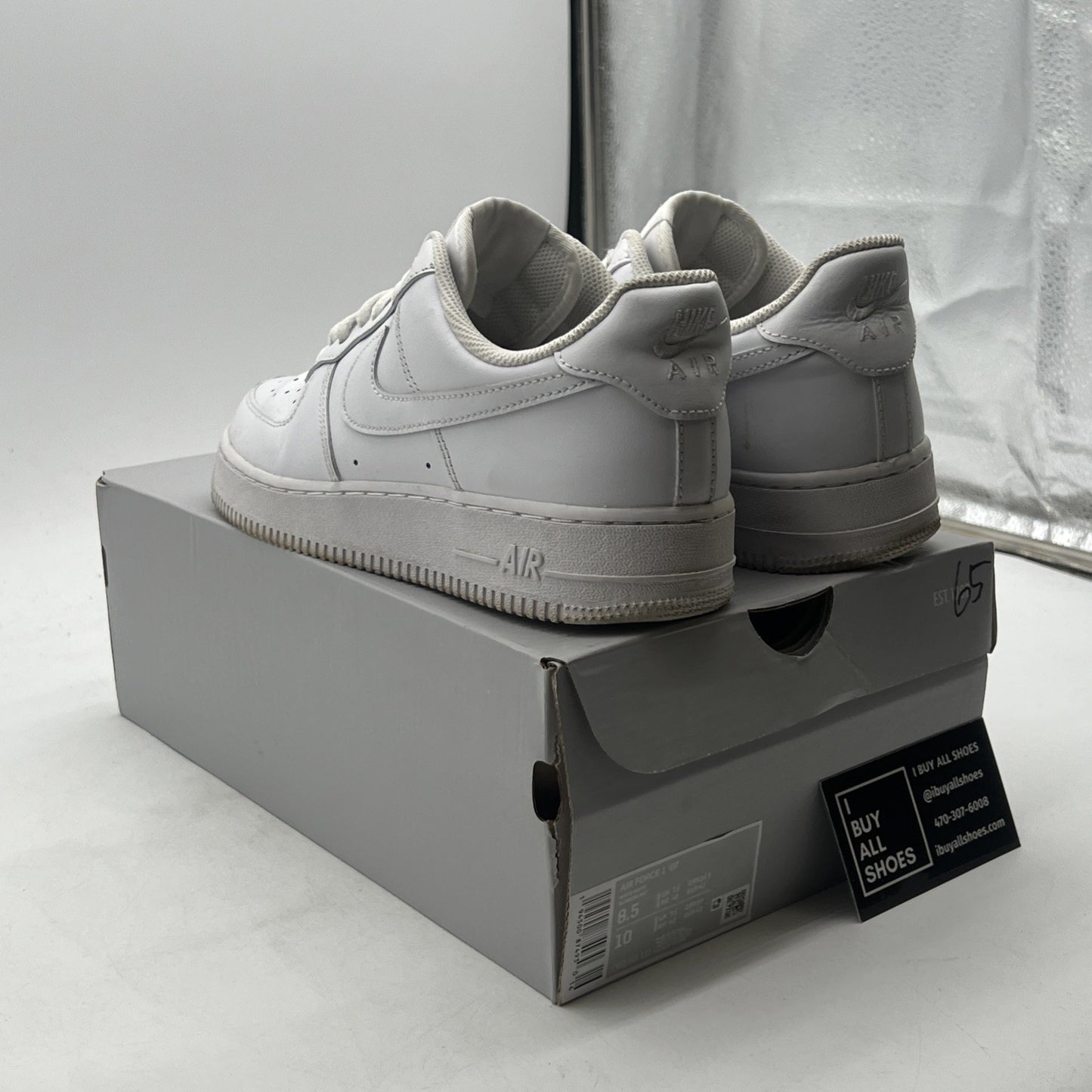 Size 8.5 - Nike Air Force 1 '07 Low Triple White (CW2288-111)