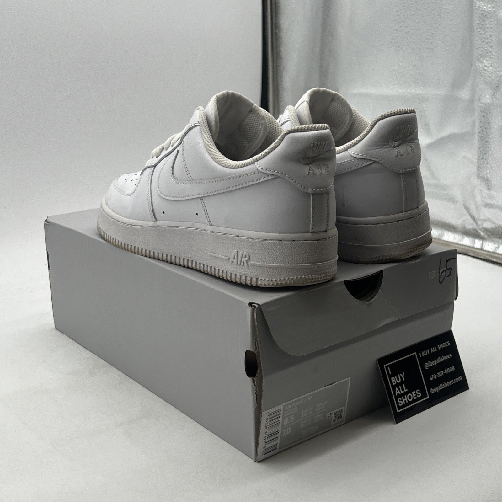Size 8.5 - Nike Air Force 1 '07 Low Triple White (CW2288-111)